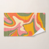 Groovy Liquified Marble Retro 60s  Partij Bad Handdoek (Handdoek)