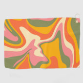Groovy Liquified Marble Retro 60s  Partij Golfhanddoek (Horizontaal)