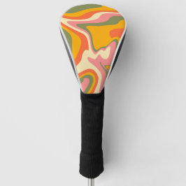 Groovy Liquified Marble Retro 60s  Partij Golfheadcover