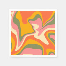 Groovy Liquified Marble Retro 60s  Partij