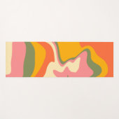 Groovy Liquified Marble Retro 60s  Partij Yogamat (Voorkant (horizontaal))