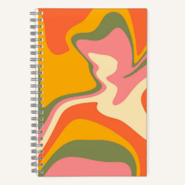 Groovy Liquified Marble Retro 60s Vintage Car Notitieboek