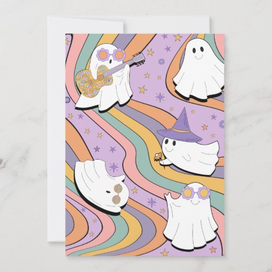 Groovy Little Boo Baby Shower  Kaart (Achterkant)