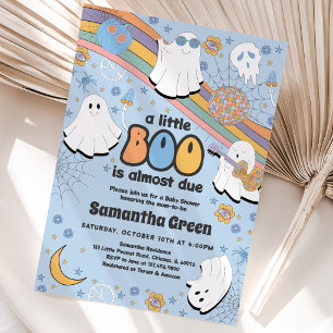 Groovy Little Boo Baby Shower Kaart