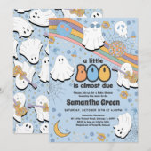 Groovy Little Boo Baby shower Kaart (Voorkant / Achterkant)