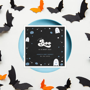 Groovy Little Boo Boy Halloween Baby shower Ghost Servet