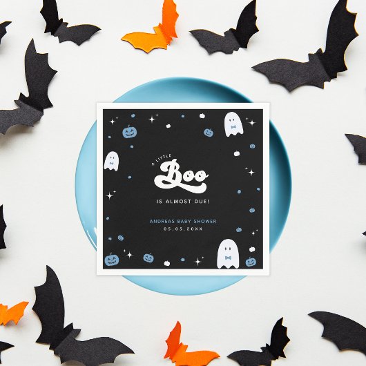 Groovy Little Boo Boy Halloween Baby shower Ghost Servet