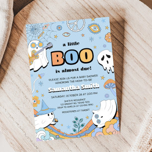 Groovy Little Boo Halloween Baby shower Kaart
