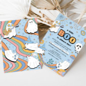 Groovy Little Boo Halloween Baby shower Kaart