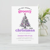 Groovy Little Christmas Disco Ball Christmas Party Kaart (Staand voorkant)