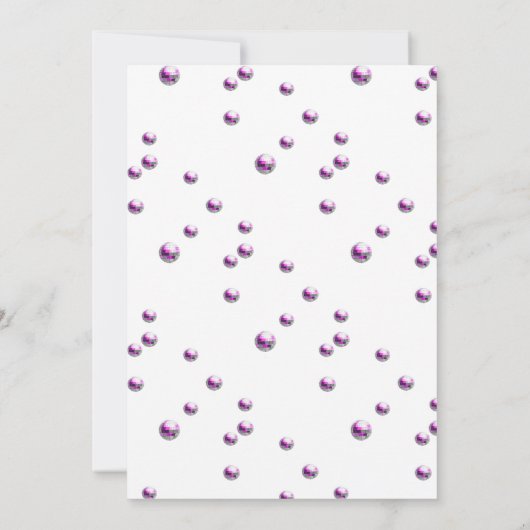 Groovy Little Christmas Disco Pink Christmas Party Kaart (Achterkant)