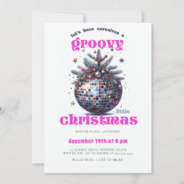 Groovy Little Christmas Disco Roze Kerstfeest Kaart