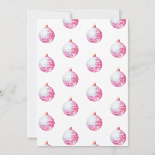 Groovy Little Christmas Pink Disco Christmas Party Kaart (Achterkant)