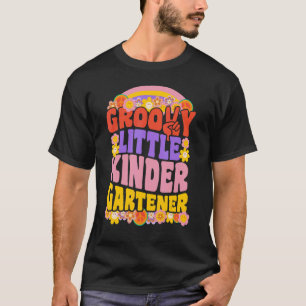 Groovy Little Kindergartner Retro Wavy 70s Vintag T-shirt