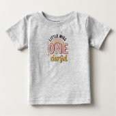 Groovy Little Miss ONE-derful 1st Birthday Tee (Voorkant)