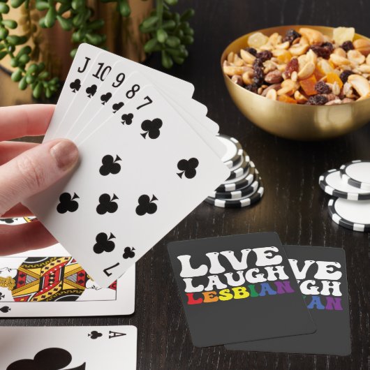 Groovy Live Lach Lesbische LGBT Pride Pokerkaarten (Insitu)