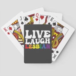 Groovy Live Lach Lesbische LGBT Pride Pokerkaarten