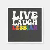 Groovy Live Lach Lesbische LGBT Pride Servet (Voorkant)