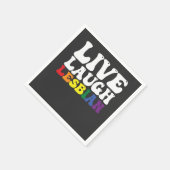 Groovy Live Lach Lesbische LGBT Pride Servet (Hoek)