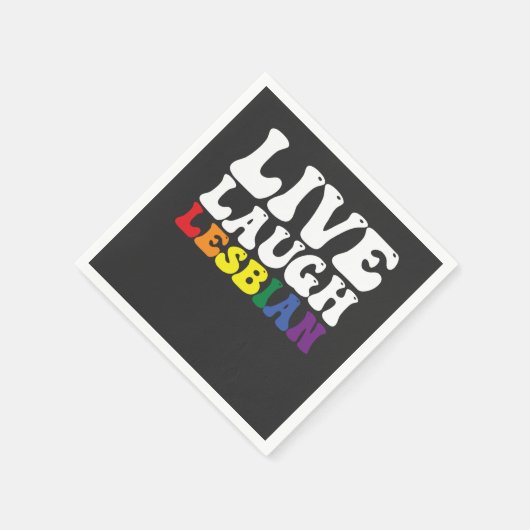 Groovy Live Lach Lesbische LGBT Pride Servet (Hoek)