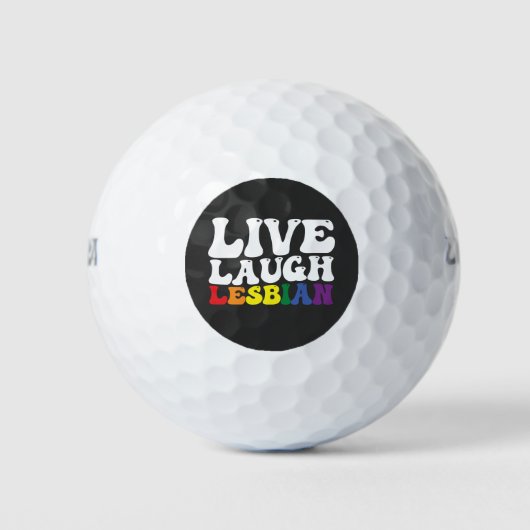 Groovy Live Laughter Lesbische LGBT trots Golfballen (Voorkant)