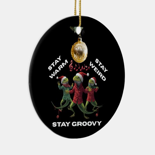 Groovy Lizard Keramisch Ornament (Rechts)