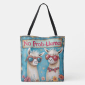 Groovy Llama Squad Tote Bag (Achterkant)