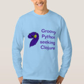 Groovy Long hoeve Python Tshirt Clojure (Voorkant)