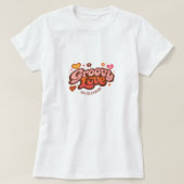 Groovy Love Personalized Valentine’s Gift Retro T- T-shirt (Design voorkant)