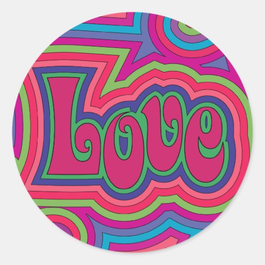 Groovy Love Sticker (Voorkant)