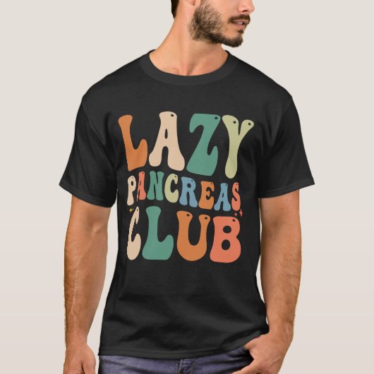 Groovy Luie Alvleesklier Club Diabetes Bewustzijn T-shirt (Voorkant)