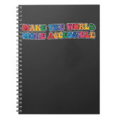 Groovy maakt de wereld toegankelijker Retro Notitieboek (Voorkant)