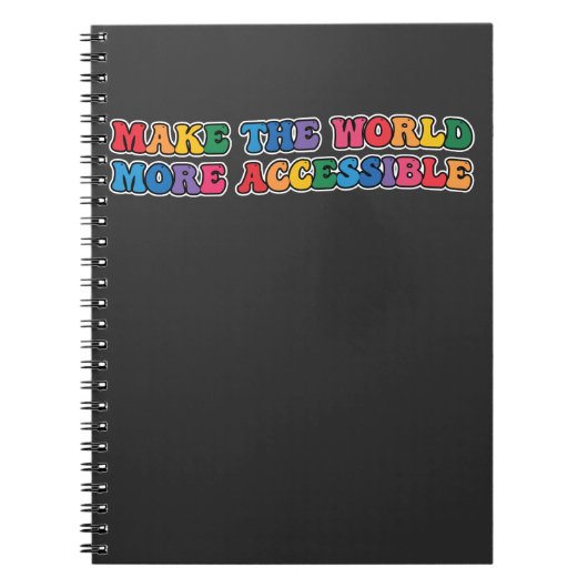 Groovy maakt de wereld toegankelijker Retro Notitieboek (Voorkant)