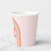 Groovy madeliefje hippie regenboog 3de verjaardag papieren bekers (Links)
