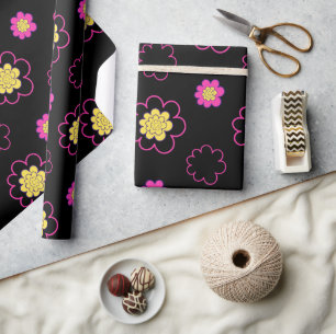 Groovy madeliefjes. cadeaupapier
