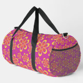 Groovy Magenta Floral Pattern Large Duffle Bag Plunjezak (Rechterhoek)