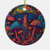 Groovy Magic Mushrooms Keramisch Ornament (Voorkant)