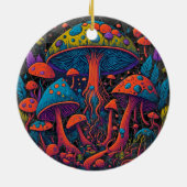 Groovy Magic Mushrooms Keramisch Ornament (Achterkant)