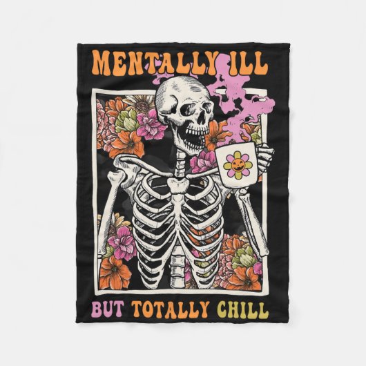 Groovy Malloween Sk Fleece Deken (Voorkant)