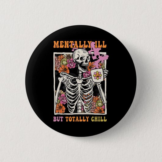 Groovy Malloween Sk Ronde Button 5,7 Cm (Voorkant)