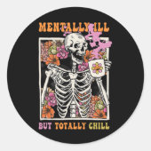 Groovy Malloween Sk Ronde Sticker (Voorkant)