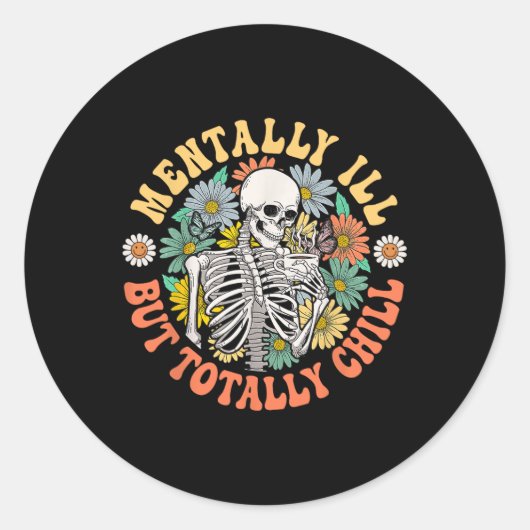 Groovy Malloween Sk Ronde Sticker (Voorkant)