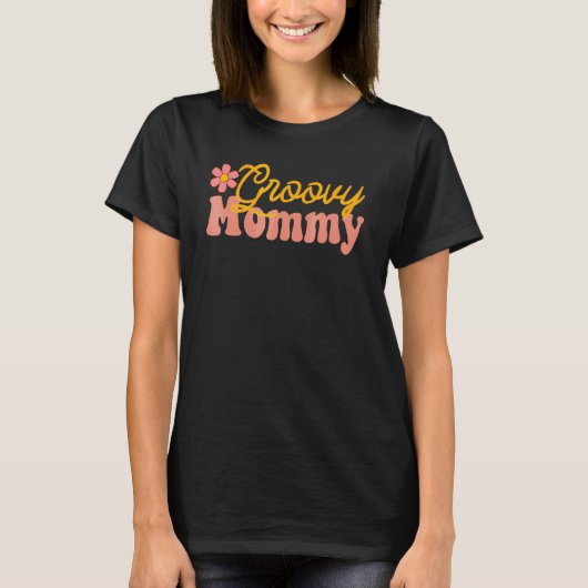 Groovy Mama 60s Aesthetische Nostalgia 1970's Retr T-shirt (Voorkant)