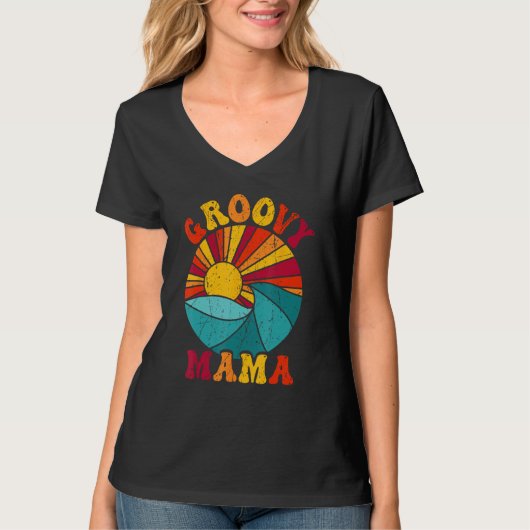 Groovy Mama 70s Aesthetic Nostalgia 1970 s Retro M T-shirt (Voorkant)
