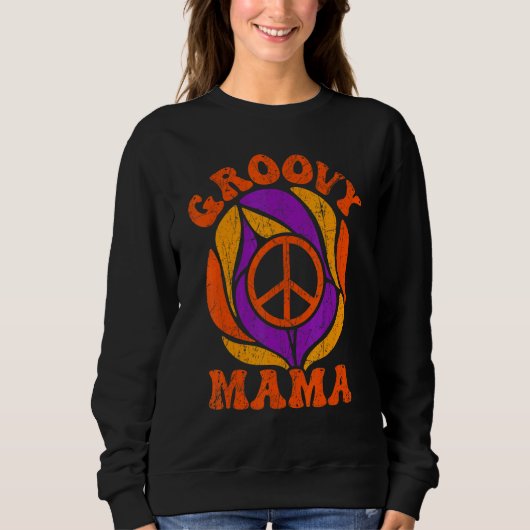 Groovy Mama 70s Aesthetic Nostalgia 1970's Retro M Trui (Voorkant)