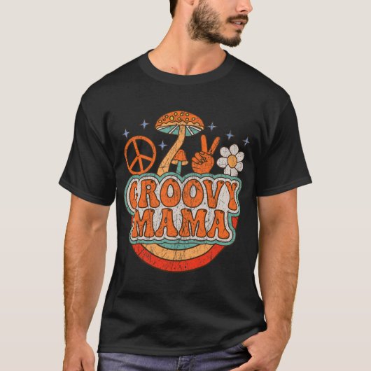 Groovy Mama 70s Aesthetische Nostalgia 1970's Retr T-shirt (Voorkant)