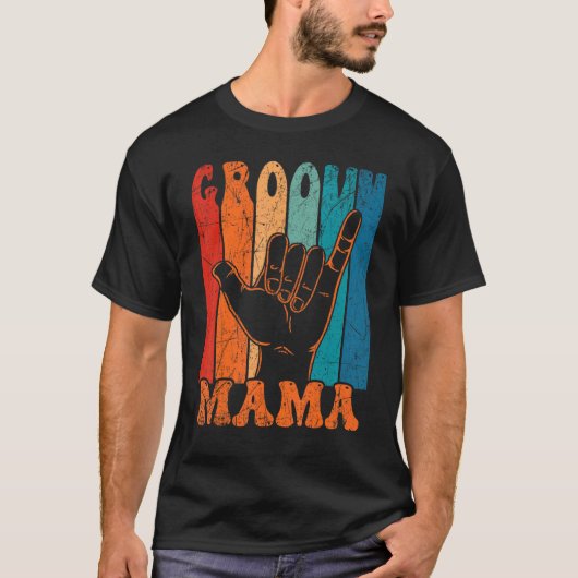 Groovy Mama 70s Aesthetische Nostalgia 1970's Retr T-shirt (Voorkant)