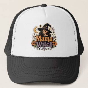 Groovy Mama Heksen Hoed voor Vintage Halloween Trucker Pet