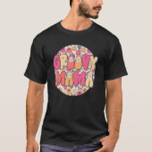 Groovy Mama Hippie Retro Daisy Flower Face H T-shirt (Voorkant)