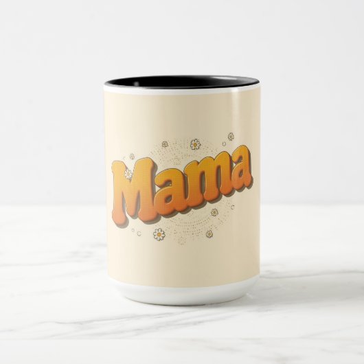 Groovy Mama Retro 70s Typografie Moederdag Mok (Midden)